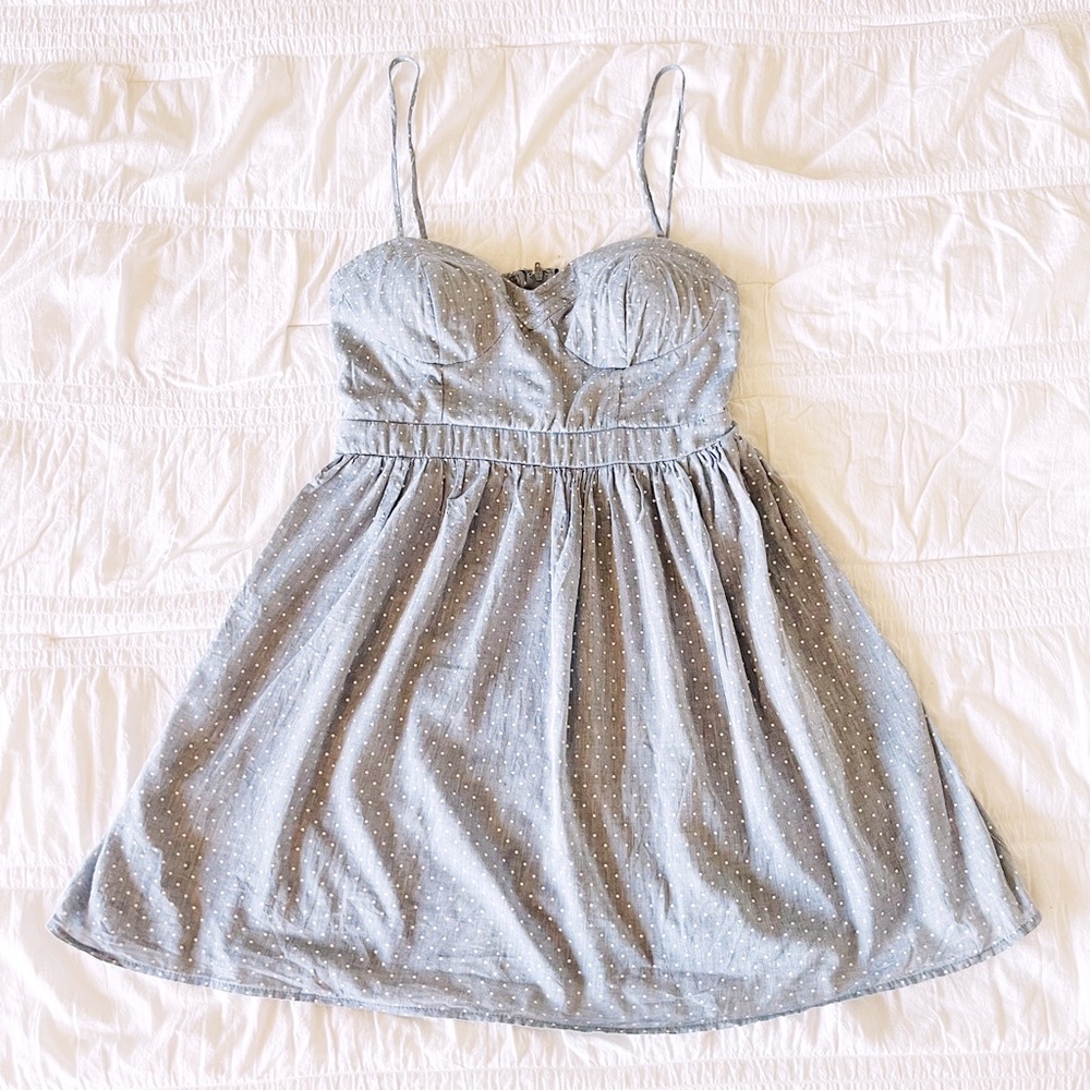 CITY STUDIO Blue Polka Dot dress Size 7 Juniors